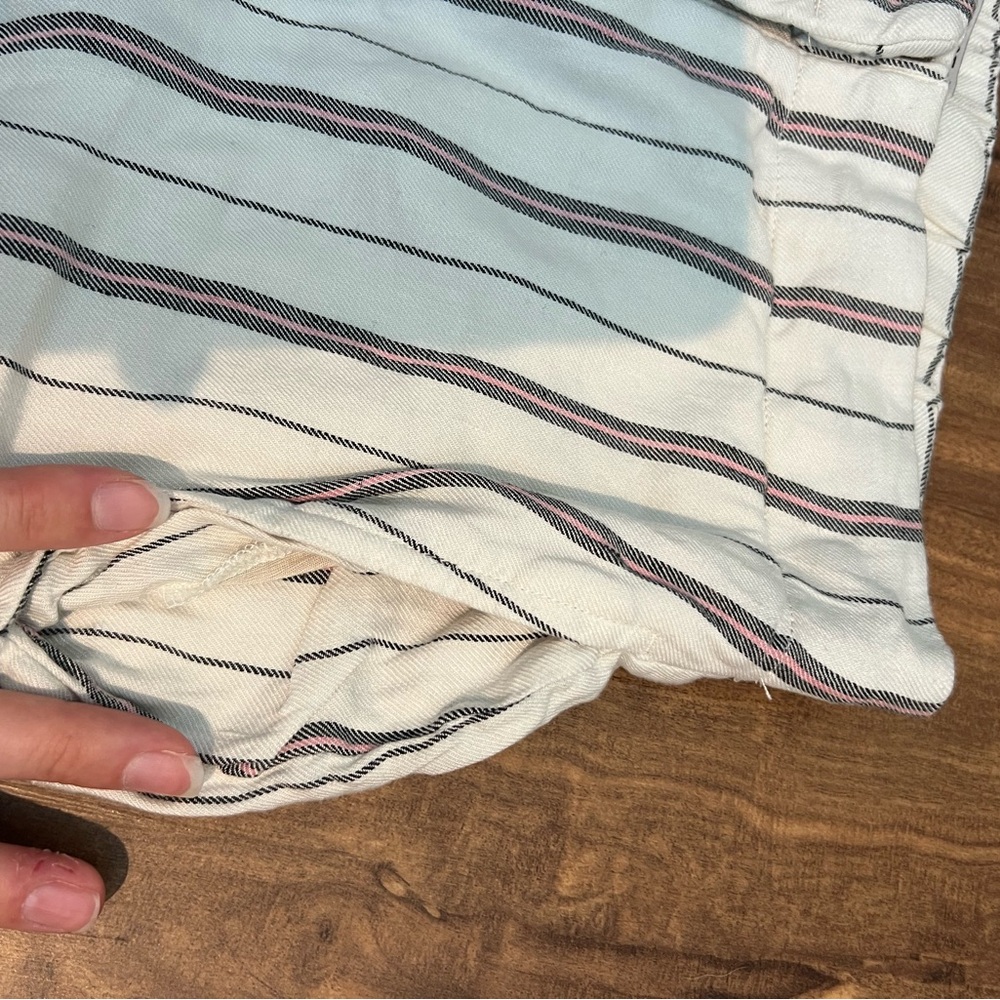 NIC+ZOE Linen Blend Pants, Size 2, White Striped - Picture 4 of 8